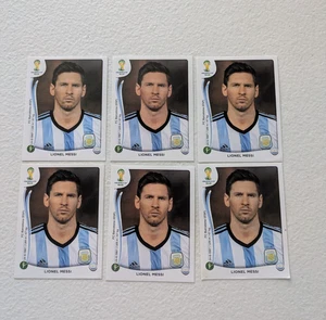 Lot of (6) 2014 Panini FIFA World Cup Soccer Stickers #430 Lionel Messi - Bild 1 von 3
