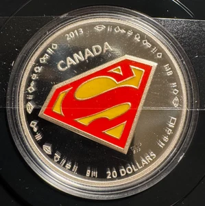2013 $20 SILVER 1 OZ 75th ANNIVERSARY OF SUPERMAN SHIELD LIMITED EDITION! - Bild 1 von 6