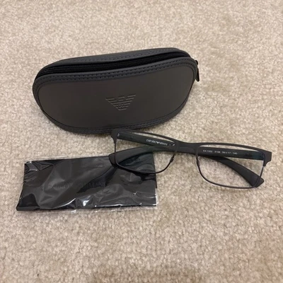 Gafas Emporio Armani marco de metal gris EA1052 3156 55-17 140 estuche tela Foto 1 de 4