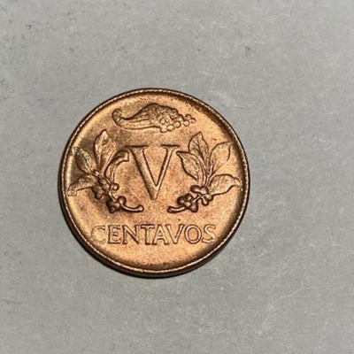 Colombia 5 Centavos 1966 KM# 206 - Image 1 of 2