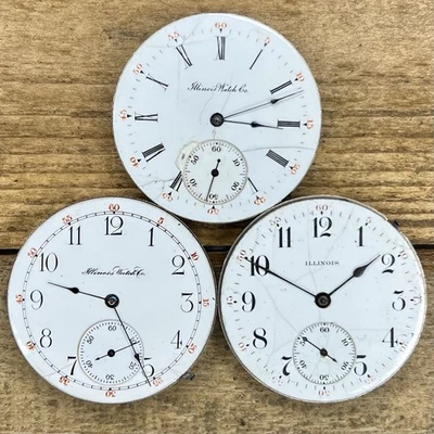 Movimiento Reloj Bolsillo Illinois Años 16 - Grado 172 - 11 Joyas Foto 1 de 2