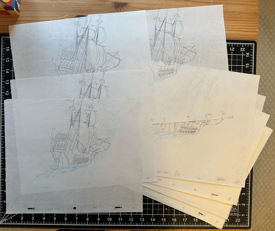 Don Coyote Sancho Panda LOTE o 14 Producción Animación Celular Dibujos Hanna Barbera Foto 1 de 1