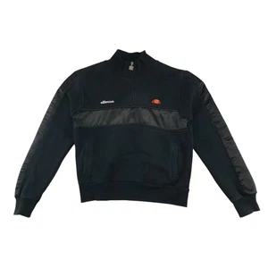 Ellesse sweater women's S black quarter zipper and logos - Picture 1 of 13