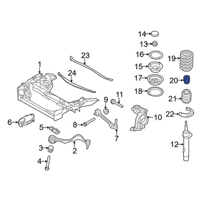 For BMW 135i 2008-2011 BMW 31336783090 Front Suspension Strut Bumper Foto 1 de 2