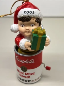 Ornamento zuppa Campbell 2002-- Ragazzo in lattina di zuppa - Foto 1 di 7