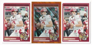 (3) Kurtis Rourke 2025 SCORE RC ORANGE LAVA /799 + RC LOT SAN FRANCISCO 49ers - Picture 1 of 1