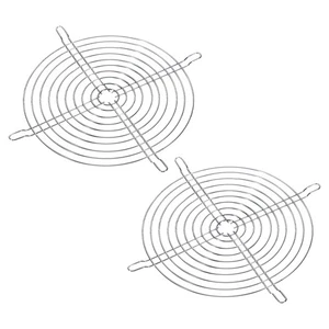 2 Packung Fan Grill Fingerschutz Metallgrillschutz 180mm für Basteln Silber - Bild 1 von 5