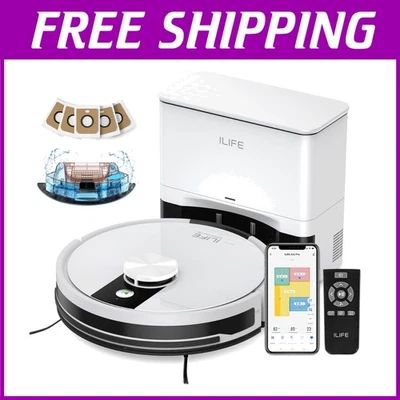 LiDAR Navigation Robot Vacuum, Self-Emptying, 3000Pa Suction - Image 1 of 4