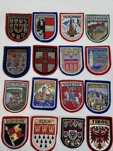 VTG European Travel Patches Souvenir Embroidery Felt Austria Germany Luxembourg - Picture 1 of 19