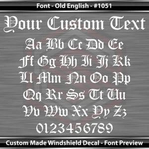 #1051 Custom Text Letters Personalized Decal Sticker Vinyl Windshield Window Car - Picture 1 of 9