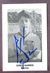 Spokane Indians Cramer #7 1985 autografiado Greg Harris firmado automático - Imagen 1 de 1