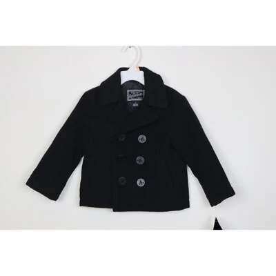 Chaquetón negro de doble botonadura talla 2T S Rothschild & Co para niños pequeños y pequeños Foto 1 de 4