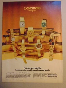 1978 Longines Golden Wings Watch Collection vintage art print ad - Picture 1 of 1