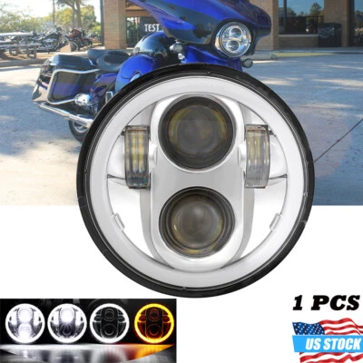 5-3/4 5.75"INCH LED Headlight Hi/Lo Beam DRL For Honda VTX 1800  R RETRO Foto 1 de 4