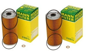 For Mercedes Benz 400E 400SE 500E 500SL E420 Pair of 2 Oil Filter Kits Mann OEM - Picture 1 of 1
