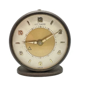 LE COULTRE CO VINTAGE 8 DAY ALARM TRAVEL CLOCK SWISS MADE Needs Work - Picture 1 of 8