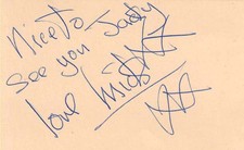 MICK RONSON (SPIDERS FROM MARS) SIGNED AUTOGRAPH