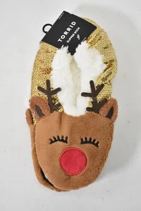 Torrid Slipper Socks Rudolph Red Nosed Reindeer Size 7-9 Christmas Slippers - Picture 1 of 6