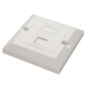 Enchufes de pared para placa facial RJ45 Cat5E individuales 1 puerto con conectores de piedras angulares - Imagen 1 de 7