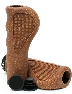 Shorex Asti MTB BMX Cork Corky L132mm Ergon I.D. 22mm Ergon Handlebar Bike Grips - Image 1 of 4