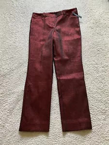 Worthington Women Slim Glitter Skinny Ankle Pants Red Size 4 (30 x 27) - Picture 1 of 15