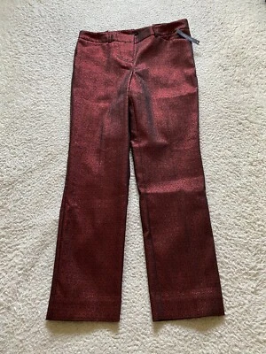Worthington Women Slim Glitter Skinny Ankle Pants Red Size 4 (30 x 27) - Image 1 of 4