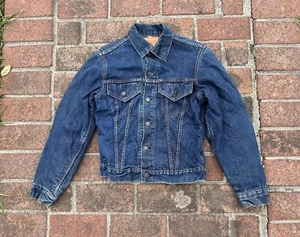 VTG Levis 1960’s 70s Big E Type 3 Denim Jacket Size 36 38 Troy blanket Lined - Picture 1 of 7