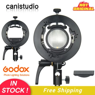 US 2Pcs Godox S2 Speedlite Bracket S-Type Bowens Flash Holder Mount for AD400Pro - Image 1 of 4