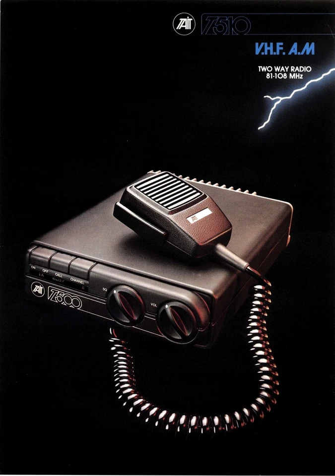 Tait T500 Series 2 2 Way Radio 81-108 MHz With Additional Modified Plug VHF AM - image 1 of 4