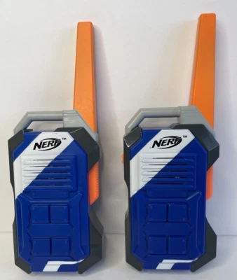Pair Nerf Walkie Talkies Belt Clip & Blaster Mount 1000 Ft. Range- Tested - Image 1 of 4