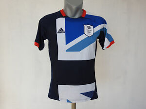 Team Great Britain 2012 Olympics Home Jersey Adidas Blue Shirt Size Boys L