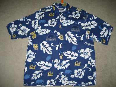 CALIFORNIA GOLDEN BEARS HAWAIIAN SHIRT 'GOLDEN BEARS PRIDE' REYN SPOONER XL - Image 1 of 4
