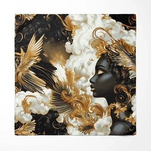 Genuine Silk Celestial Muse in Gold Pocket Square 4+ Looks in One! - Picture 1 of 6