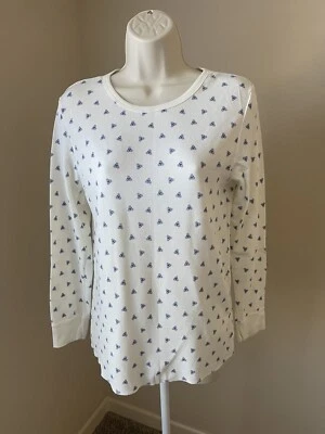 Joe Boxer Mujer Blanco Manga Larga Estampado Floral s L Foto 1 de 4