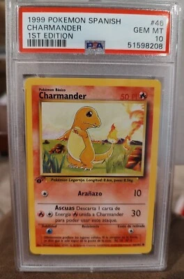 Pokemon PSA 10 GEM MINT SPANISH Charmander Salameche 46/102 1st Edition Base Set - Image 1 of 2