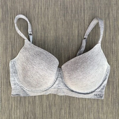 Sujetador Camiseta Nautica Intimates Talla 42D Gris Jaspeado Acolchado Con Aros Ajustable Foto 1 de 4