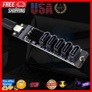 Type C To 5-Ch SATA 3.0 Expander 6Gbps Plug and Play Riser Card for PC Computer - Afbeelding 1 van 10