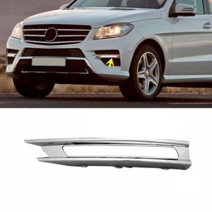 Left Front Fog Light Cover Chrome Trim Bezel For Mercedes W166 ML350 2012-2015 - Picture 1 of 6