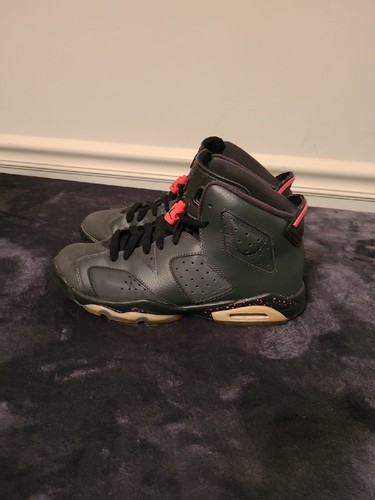 Scarpe Nike 543390 008 bambini Air Jordan 6 VI retrò nere grigio iper rosa 7 anni gioventù