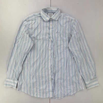 Camisa Charles Tyrwhitt 17 Azul Blanco Rayas Para Hombre 100% Algodón Slim Fi... - Imagen 1 de 4