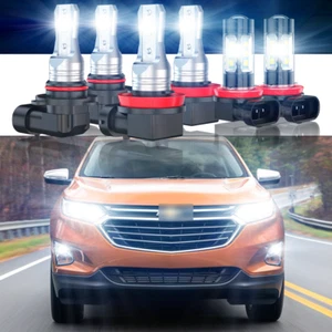9005 H11 H11 LED Headlight+Fog Light Super Bright Bulbs Kit 8000K White High Low - Picture 1 of 13