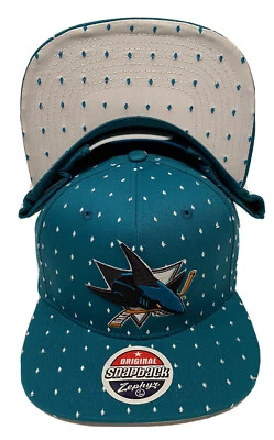 Zephyr NHL San Jose Sharks "Diamonds" Flat Bill SnapBack Hat BRAND NEW WITH TAGS - Image 1 of 4
