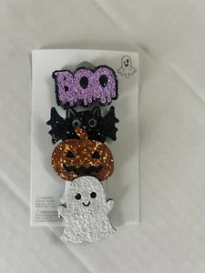 Halloween Haarspangen Fledermaus Geist Boo Kürbis Claire Neu Glitzer - Bild 1 von 2