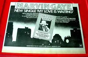 Marvin Gaye My Love Is Waiting Vintage ORIG 1982 Press/Magazine ADVERT 11"x 8.5 - Picture 1 of 3