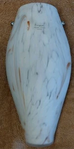 Single Patrick Crespin France Art Deco Marble Look Wall Sconce Etched Signature - Picture 1 of 15