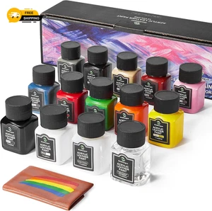 Kit vernice pelle acrilica 14 colori originali per scarpe sneakers divani borse nuovo - Foto 1 di 13