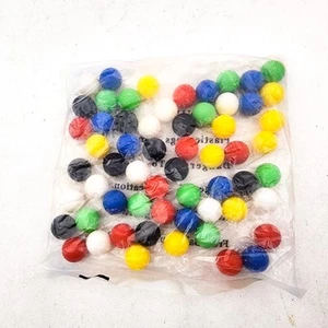 Chinese Checkers Plastic Marbles Sealed Bag Multi color Replacement Game Parts - Picture 1 of 3
