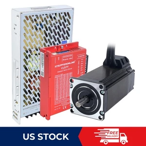 STEPPERONLINE Nema 23 Motor 3Nm 425oz.in Φ8mm Shaft Closed Loop Stepper CNC Kit - Picture 1 of 6