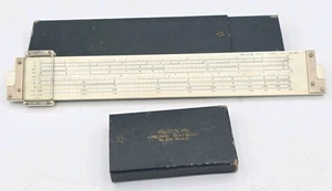 Vintage Sun Hemmi Bamboo Slide Rule Japan No. 259 W/case EXCELLENT SHAPE - Picture 1 of 7