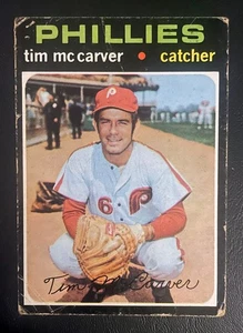 Topps #465 1971 - Tim McCarver - Philadelphia Phillies - Imagen 1 de 4